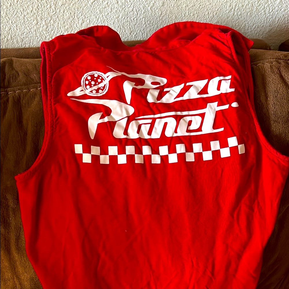 Disney Pixar Toy Story Pizza Planet Tie-Front Girls Woven Tank Top